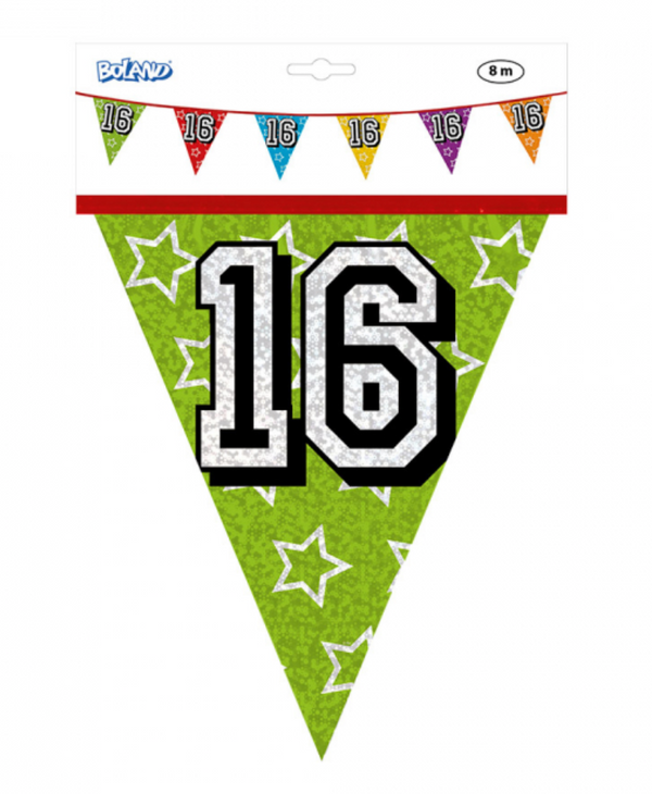Holographic bunting '16' (8 m)