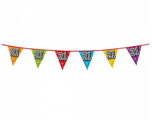 Holographic bunting '21' (8 m)