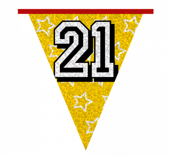 Holographic bunting '21' (8 m)