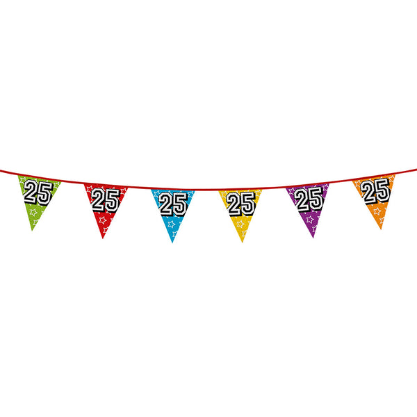 Holographic bunting '25' (8 m)