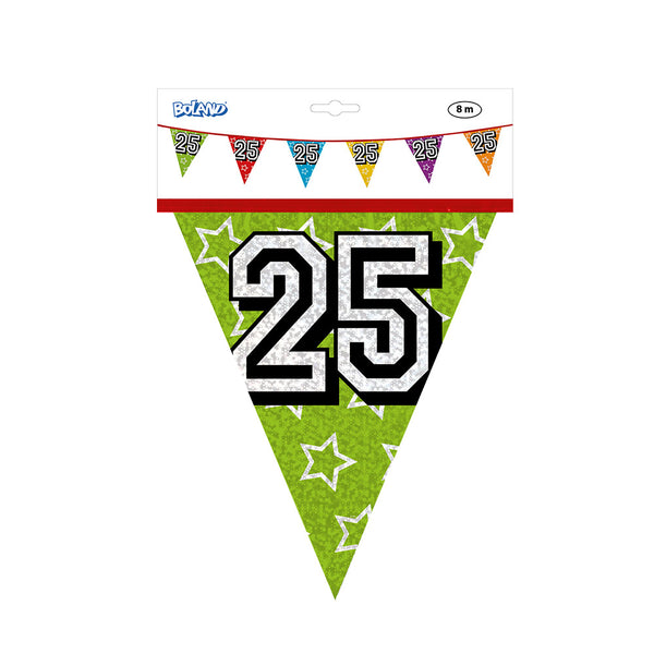 Holographic bunting '25' (8 m)