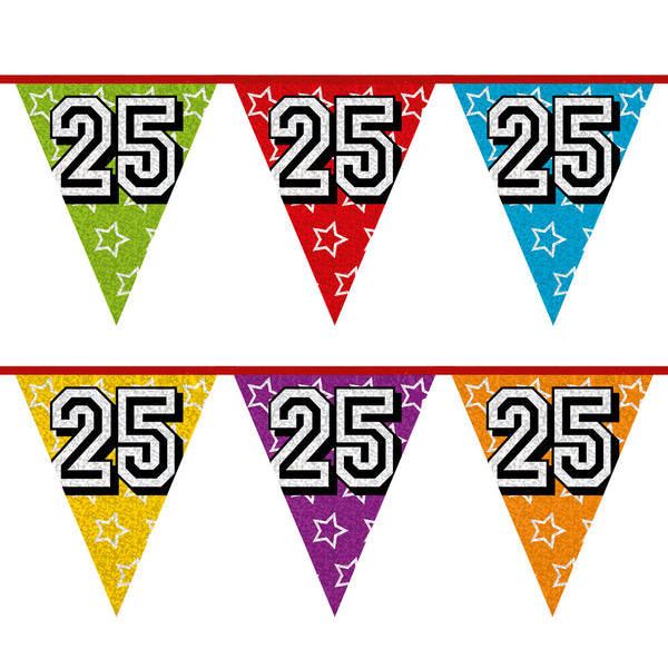 Holographic bunting '25' (8 m)