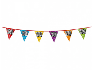 Holographic bunting '30' (8 m)