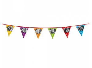 Holographic bunting '40' (8 m)