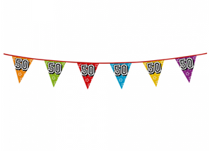 Holographic bunting '50' (8 m)