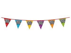 Holographic bunting '60' (8 m)