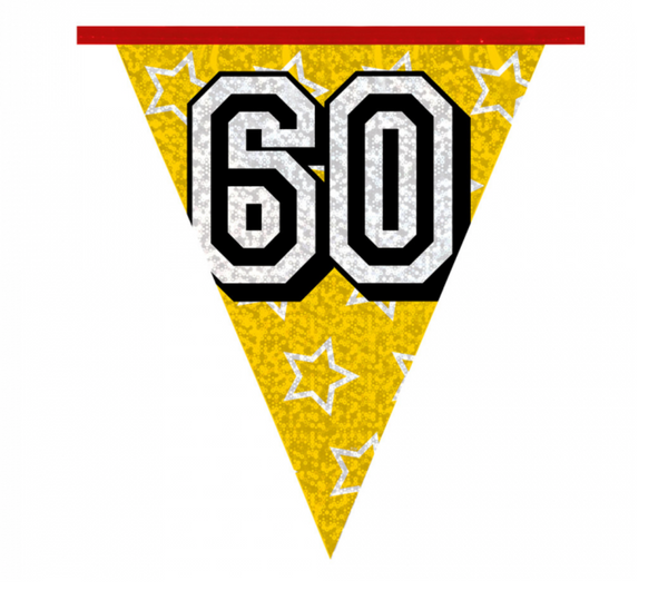 Holographic bunting '60' (8 m)