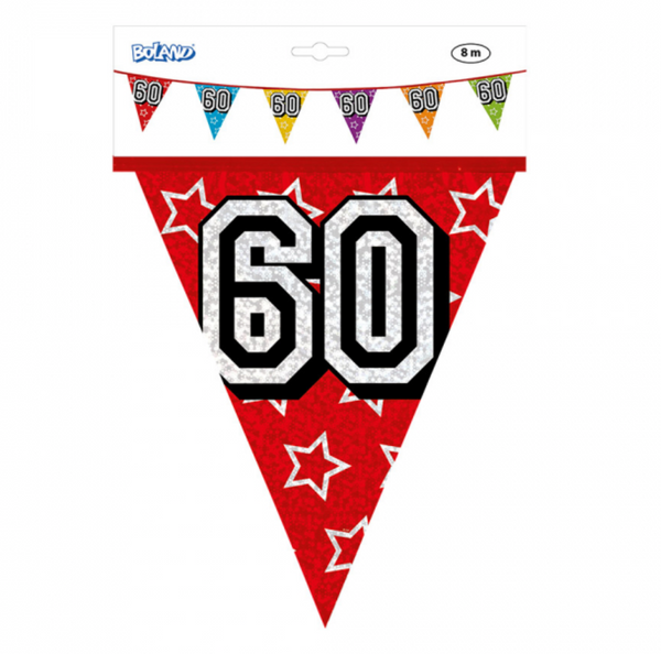 Holographic bunting '60' (8 m)