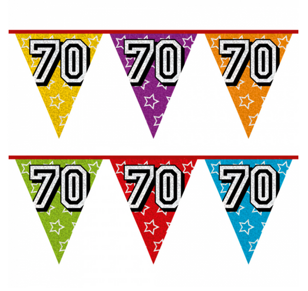 Holographic bunting '70' (8 m)