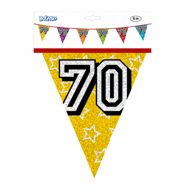 Holographic bunting '70' (8 m)