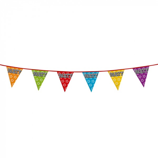 Holographic bunting 'Party' (8 m)