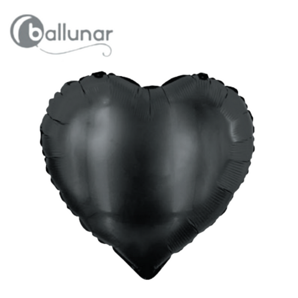 Black Metallic Heart Foil Balloon (18")