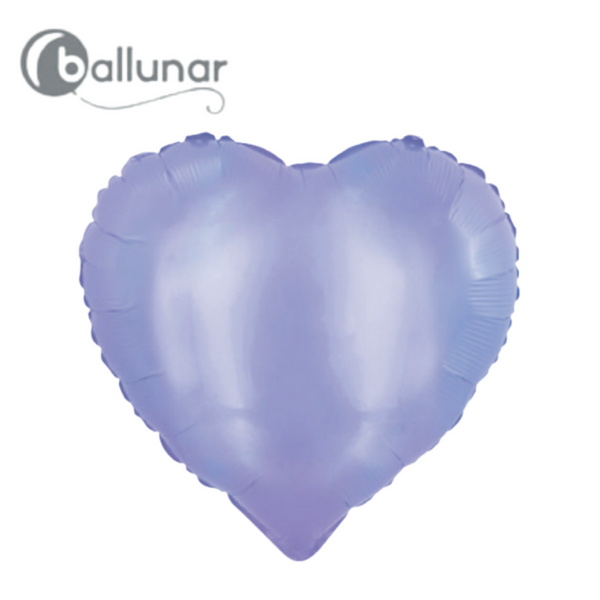 Lilac Metallic Heart Foil Balloon (18")