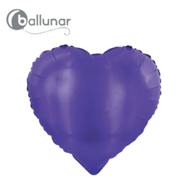 Purple Metallic Heart Foil Balloon (18")