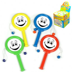 Happy Face Twist Drum in 4 Assorted Colours - (10cm)