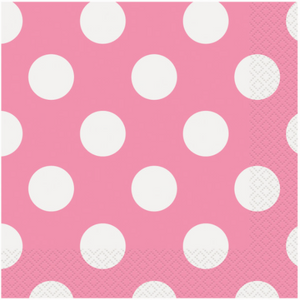 Hot Pink Dots Luncheon Napkins (16 Pack)