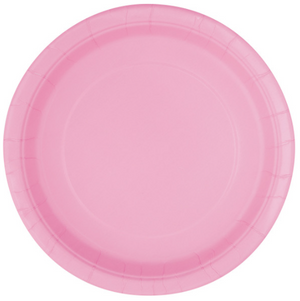 Lovely Pink Solid Round 9" Dinner Plates (8 Pack)