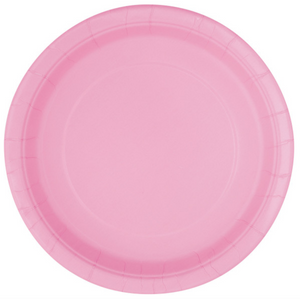 Lovely Pink Solid Round 7" Dessert Plates (20 Pack)