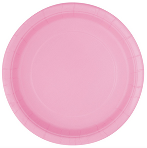 Lovely Pink Solid Round 9" Dinner Plates (16 Pack)