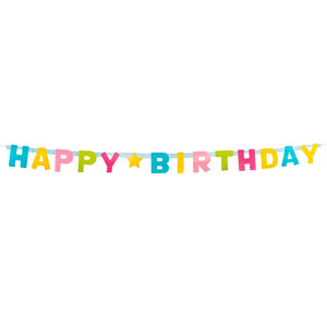Cardboard Letter Banner 'Happy Birthday' (150 cm)