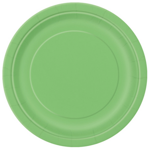 Lime Green Solid Round 9" Dinner Plates (8 Pack)