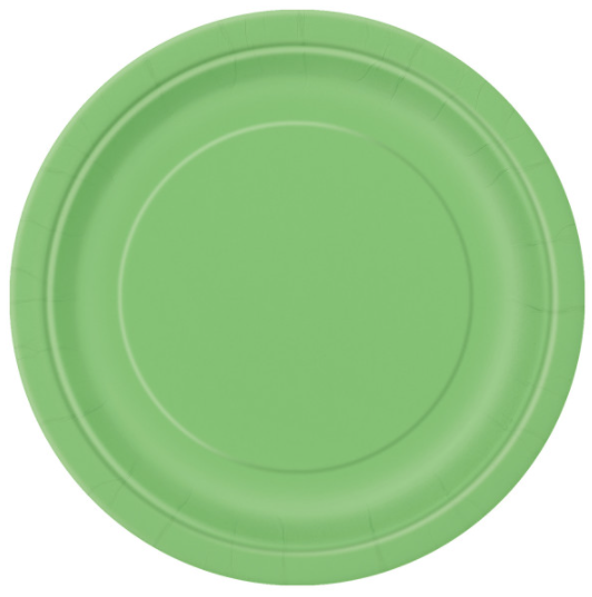 Lime Green Solid Round 9" Dinner Plates (8 Pack)