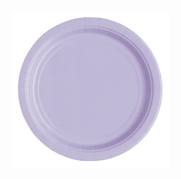 Lavender Solid Round 7" Dessert Plates (20 Pack)