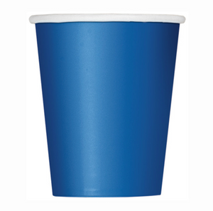Royal Blue Solid 9oz Paper Cups (14 Pack)