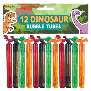 Dinosaur Bubble Tubes 11cm - (12 Pack)