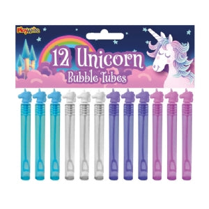 Unicorn Bubble Tubes 11cm - (12 Pack)