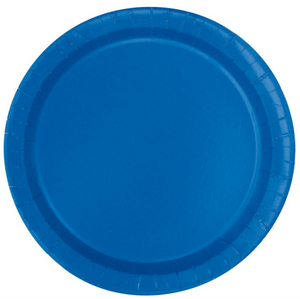 Royal Blue Solid Round 9" Dinner Plates (16 Pack)