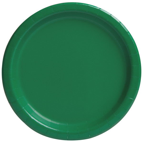 Emerald Green Solid Round 9" Dinner Plates (8 pack)