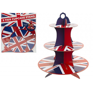 Union Jack 3-Tier Cupcake Stand