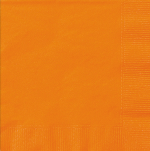 Pumpkin Orange Solid Luncheon Napkins (50 Pack)