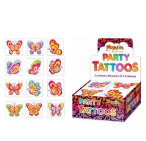 Butterfly Tattoos 4x4cm - (12 Pack )