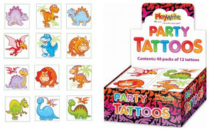 Dinosaur Tattoos (12 Pack) - 4x4cm