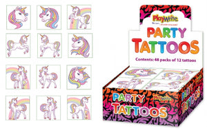 Unicorn Tattoos (12 Pack ) - 4x4cm