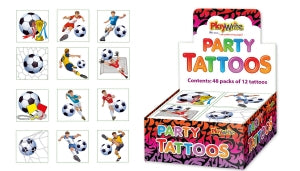 Football Tattoos (12 Pack ) - 4x4cm