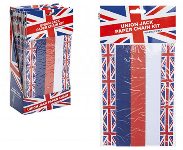 UNION JACK PAPER CHAINS (100 PACK)