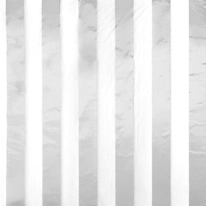 Silver Foil Stripes Luncheon Napkins - Foil Stamped (16 Pack)