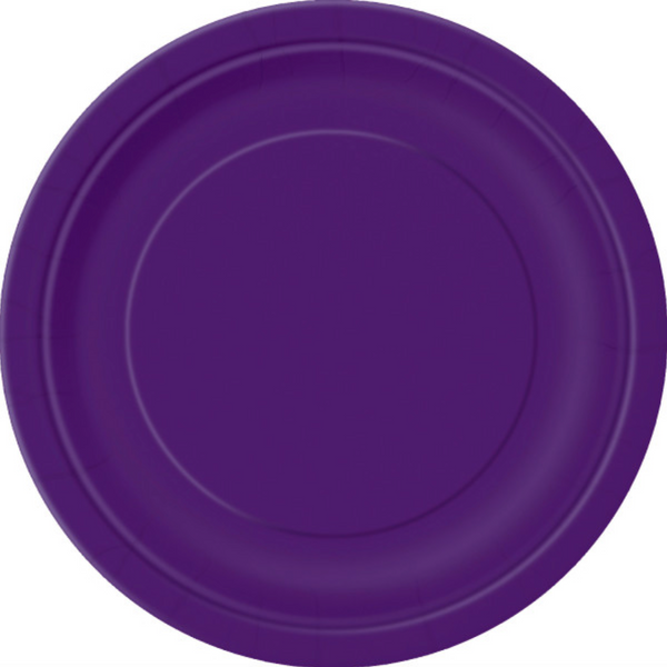 Deep Purple Solid Round 9" Dinner Plates (16 Pack)