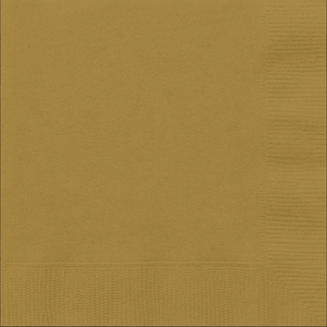 Gold Solid Luncheon Napkins (20 Pack)