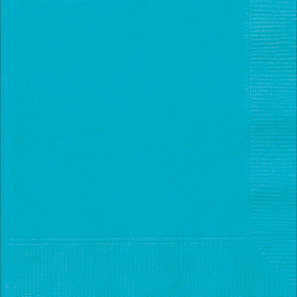Caribbean Teal Solid Luncheon Napkins (20 Pack)