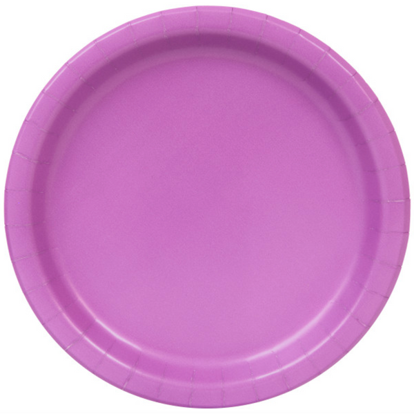 Pretty Purple Solid Round 7" Dessert Plates (20 Pack)