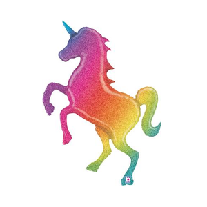 Shape Glitter Rainbow Unicorn Holographic Balloon (54inch)