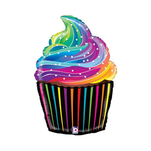 Shape Rainbow Cupcake Balloon (27inch)