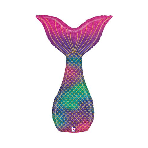Shape Glitter Mermaid Tail Holographic Balloon (46inch)