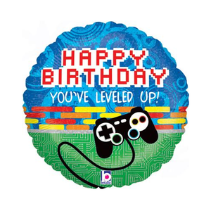 Game Controller Birthday Holographic Foil Balloon