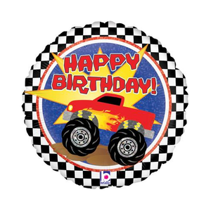 Monster Truck Birthday Holographic Balloons