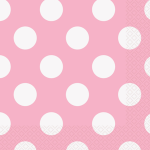 Lovely Pink Dots Luncheon Napkins (16 Pack)